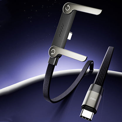 240W Fast Charging Cable with Adjustable Phone Stand