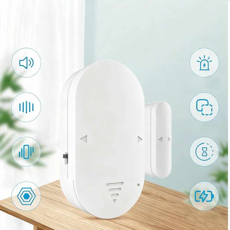 Versatile 5-Mode Alarm 🛡️: Loud Siren, Gentle Chime & Door Reminder for Any Entry Point.