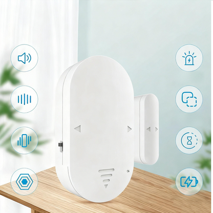 Versatile 5-Mode Alarm 🛡️: Loud Siren, Gentle Chime & Door Reminder for Any Entry Point.