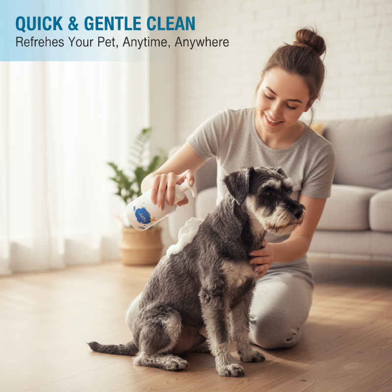 Pet No-Rinse Deodorizing Foam Shampoo