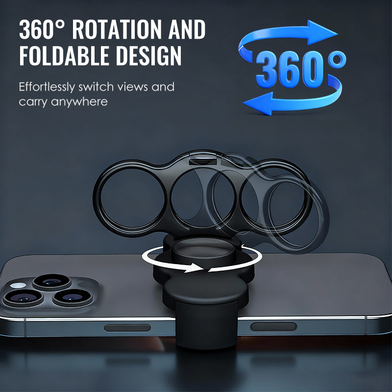 🥳2026 HOT SALE🥳💞50K+ SOLD!💥🆘Dual-Ring Three-Finger Back Clip Holder🎒✨
