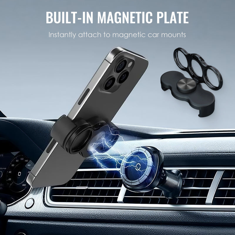 🥳2026 HOT SALE🥳💞50K+ SOLD!💥🆘Dual-Ring Three-Finger Back Clip Holder🎒✨