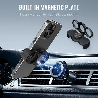 🥳2026 HOT SALE🥳💞50K+ SOLD!💥🆘Dual-Ring Three-Finger Back Clip Holder🎒✨