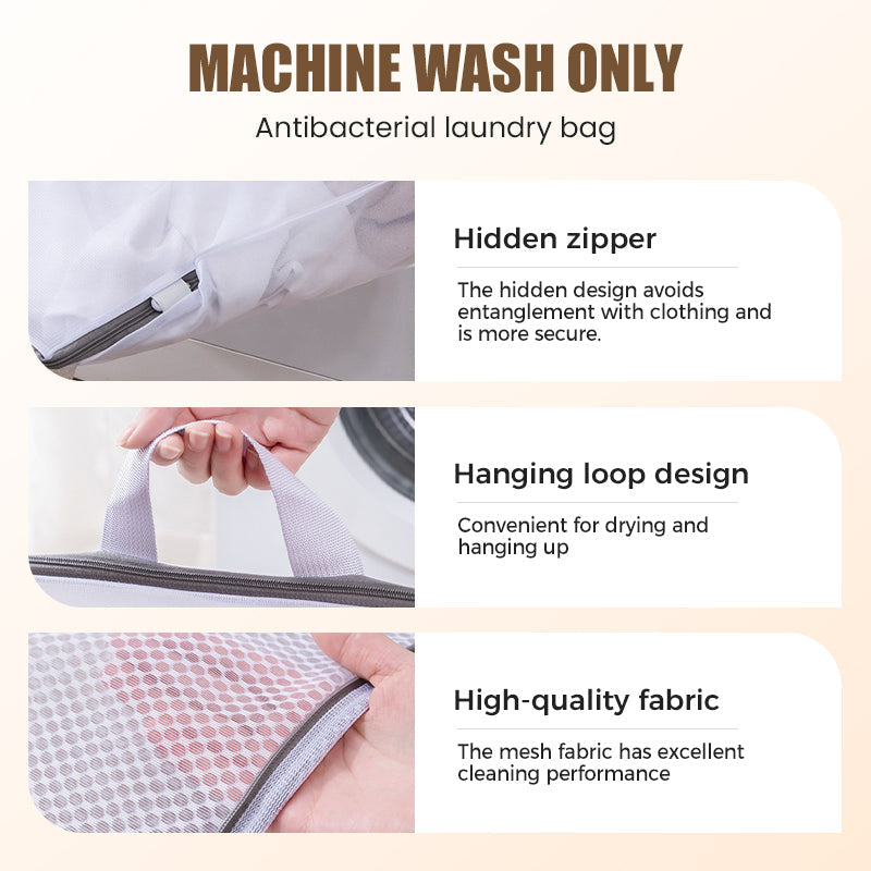 ⏰🎁Portable Mesh Laundry Bags with Handle