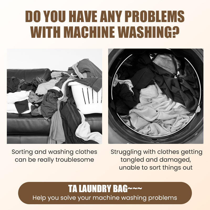 ⏰🎁Portable Mesh Laundry Bags with Handle