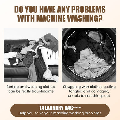 ⏰🎁Portable Mesh Laundry Bags with Handle