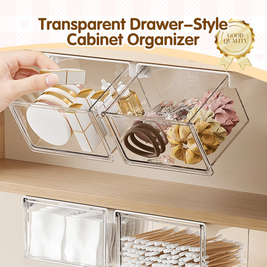 Transparent Drawer-Style Cabinet Organizer