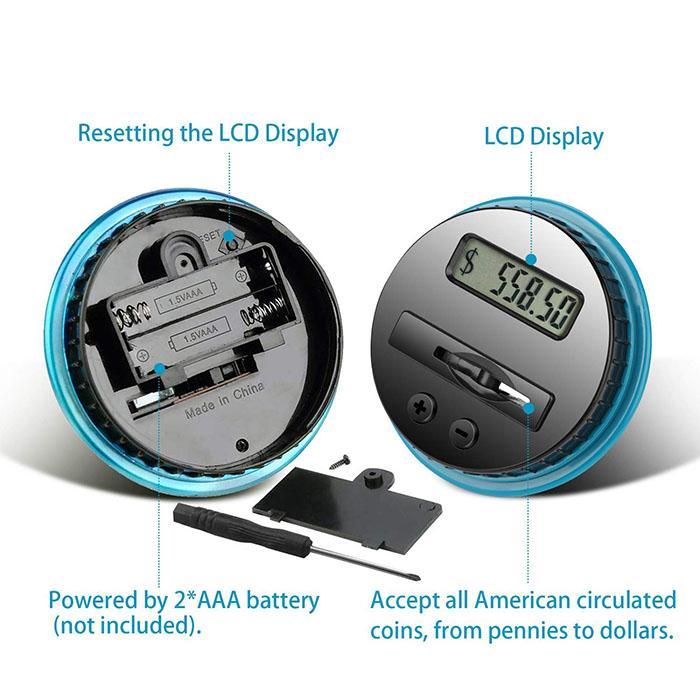 💰 Digital Money Box with Auto Coin Counting – Tracks savings & sets targets – Smart & fun way to watch your savings grow ✨