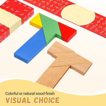 Wooden T-Shaped Educational Puzzle Toy