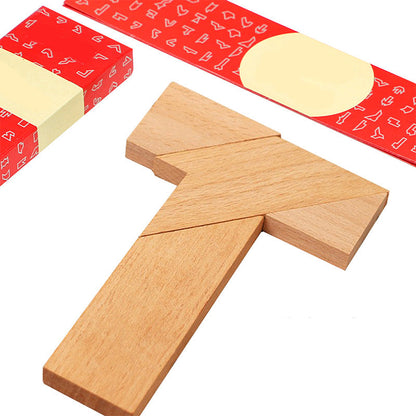 Wooden T-Shaped Educational Puzzle Toy