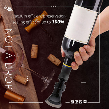 🍷 50% OFF NOW! 🧪 2-in-1 Wine Saver – Vacuum Pump & Sealer, Preserves Freshness & Aroma ✨