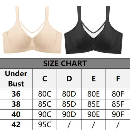 ⏰LAST DAY 65% OFF 💐Women's Elegant Sheer Full Coverage Plus Size Bra, Breathable Mesh Large Size Lingerie, Support Comfort Everyday Bra