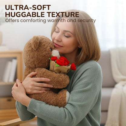 🔥 Hot Sale 50% OFF 💖Animal Bear Gift with Rose Flower Bouquet