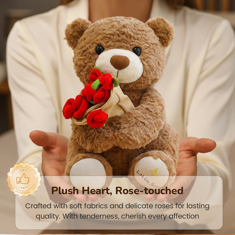 🔥 Hot Sale 50% OFF 💖Animal Bear Gift with Rose Flower Bouquet