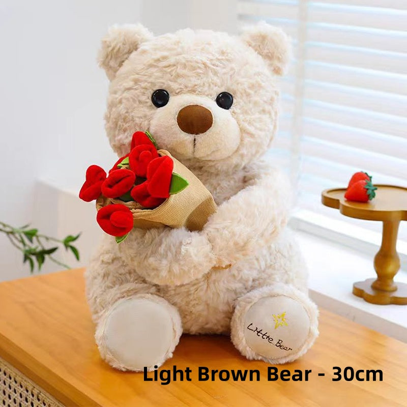 🔥 Hot Sale 50% OFF 💖Animal Bear Gift with Rose Flower Bouquet