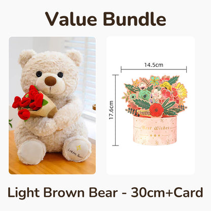 🔥 Hot Sale 50% OFF 💖Animal Bear Gift with Rose Flower Bouquet