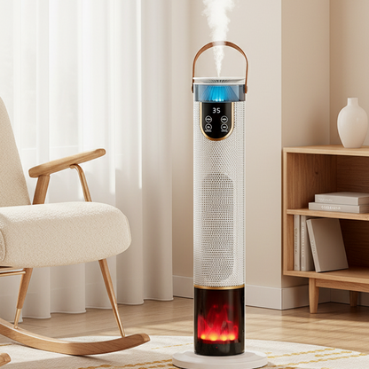2000W Electric Space Heater with Humidifier & 3D Flame Effect