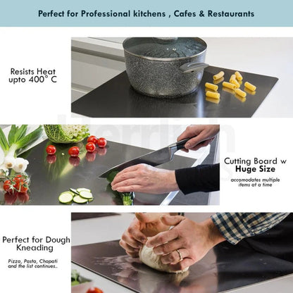 🛍️ 50% Off – 304 Stainless Steel Cutting Board – Durable, Easy to Clean & Perfect for Kitchen, Baking & Meat Preparation 🔪