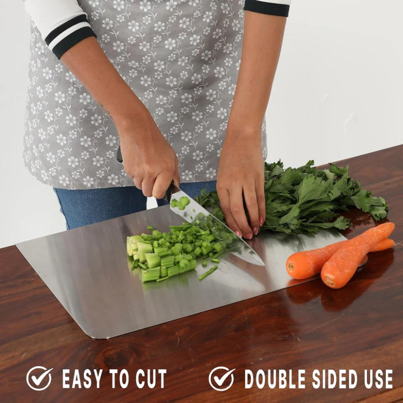 🛍️ 50% Off – 304 Stainless Steel Cutting Board – Durable, Easy to Clean & Perfect for Kitchen, Baking & Meat Preparation 🔪