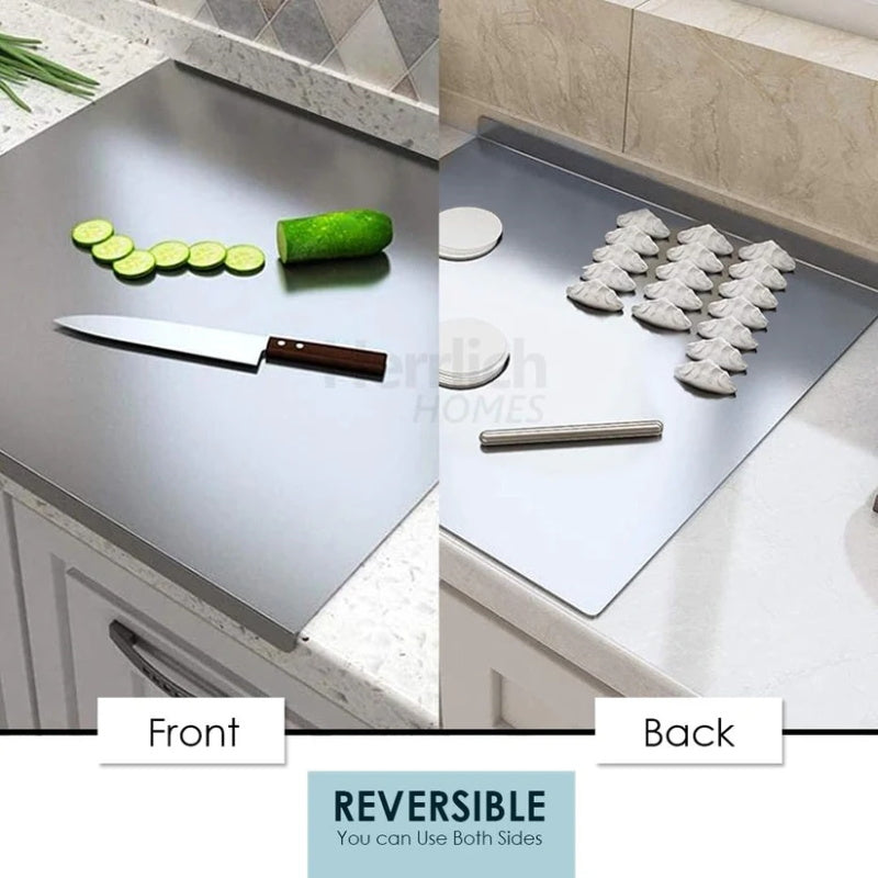 🛍️ 50% Off – 304 Stainless Steel Cutting Board – Durable, Easy to Clean & Perfect for Kitchen, Baking & Meat Preparation 🔪