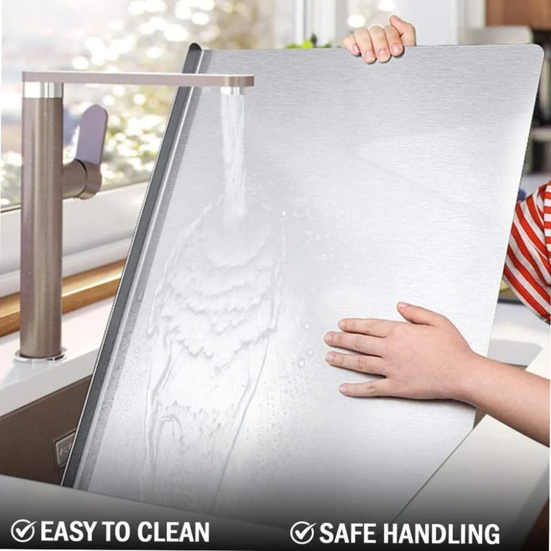 🛍️ 50% Off – 304 Stainless Steel Cutting Board – Durable, Easy to Clean & Perfect for Kitchen, Baking & Meat Preparation 🔪