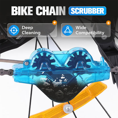 Bicycle Chain Cleaning - Deep Cleaning Set with Built-in Reusable Brush Head