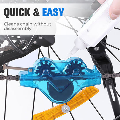 Bicycle Chain Cleaning - Deep Cleaning Set with Built-in Reusable Brush Head