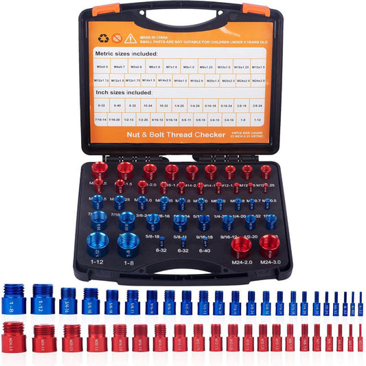 🔧📏 50% OFF! Nut & Bolt Thread Checker Kit – Military-Grade Precision for Internal & External Threads (Metric + Imperial)