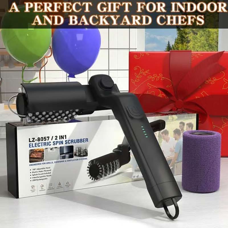 🔥50% OFF NOW! 🍖 Cordless Electric BBQ Brush Cleaner – Deep Cleaning, Long Handle & Rechargeable 🔋