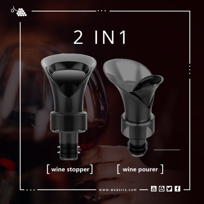 🍷 50% OFF NOW! 🧪 2-in-1 Wine Saver – Vacuum Pump & Sealer, Preserves Freshness & Aroma ✨