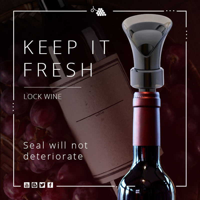 🍷 50% OFF NOW! 🧪 2-in-1 Wine Saver – Vacuum Pump & Sealer, Preserves Freshness & Aroma ✨