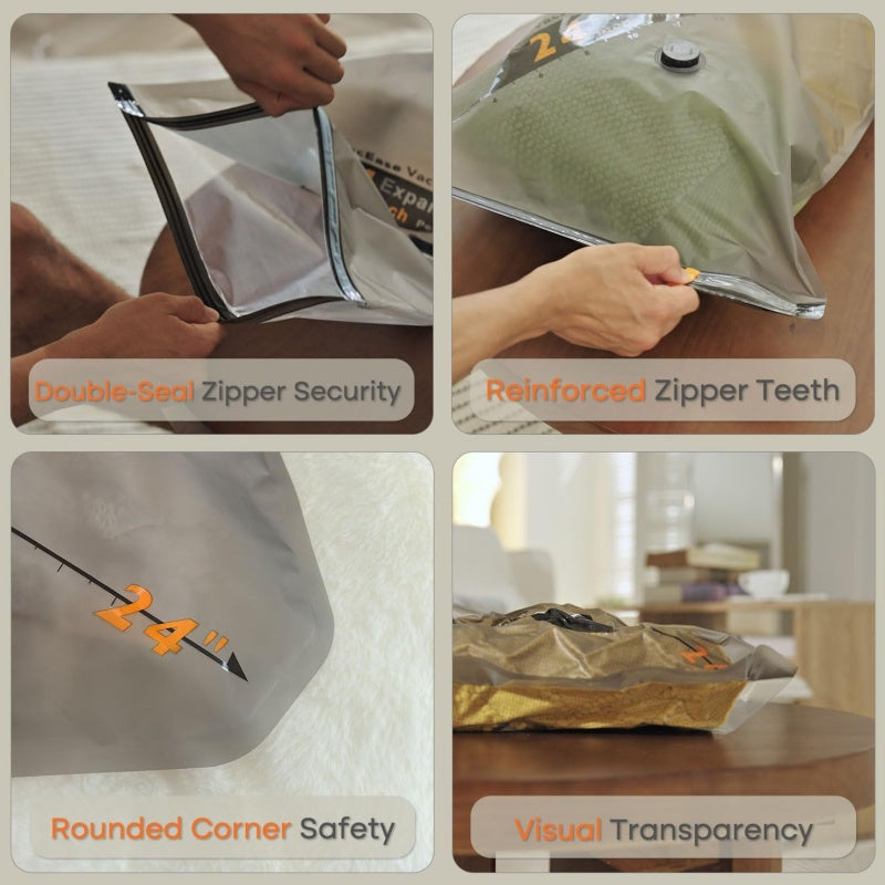 🧳 Must-Have Travel Vacuum Storage Bags—Save Up to 75% Space in Your Luggage!