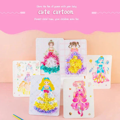 Hand-drawn creative sketchbook with stickers