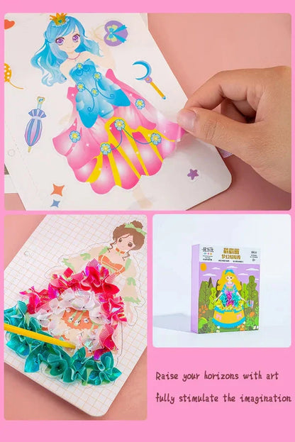Hand-drawn creative sketchbook with stickers