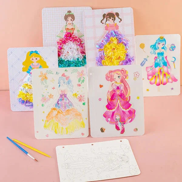 Hand-drawn creative sketchbook with stickers