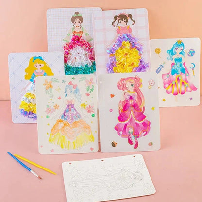 Hand-drawn creative sketchbook with stickers