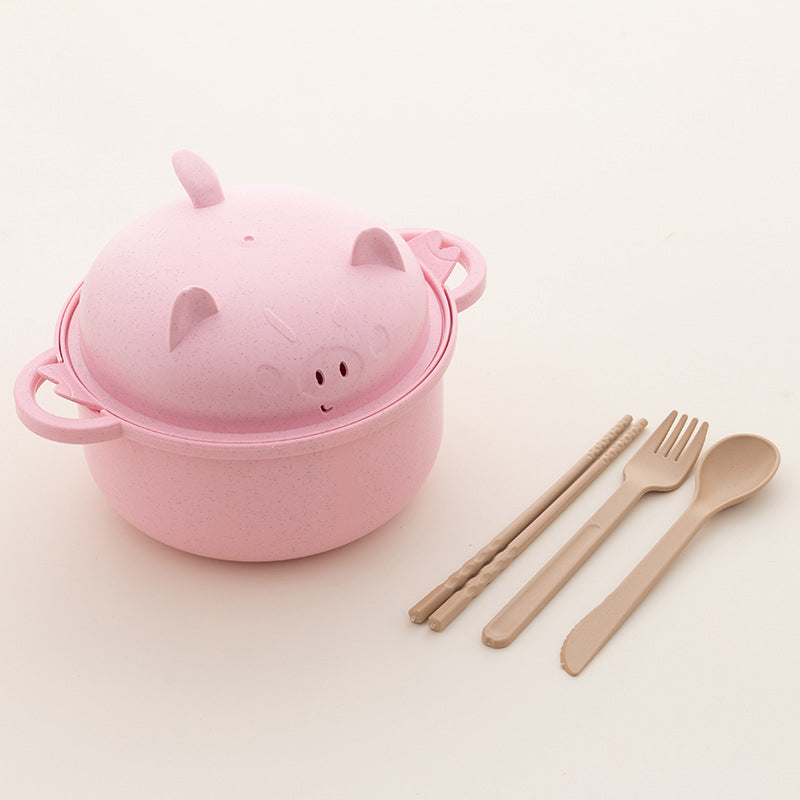 1300ml Instant Noodle Bowl Set with Lid & Cutlery