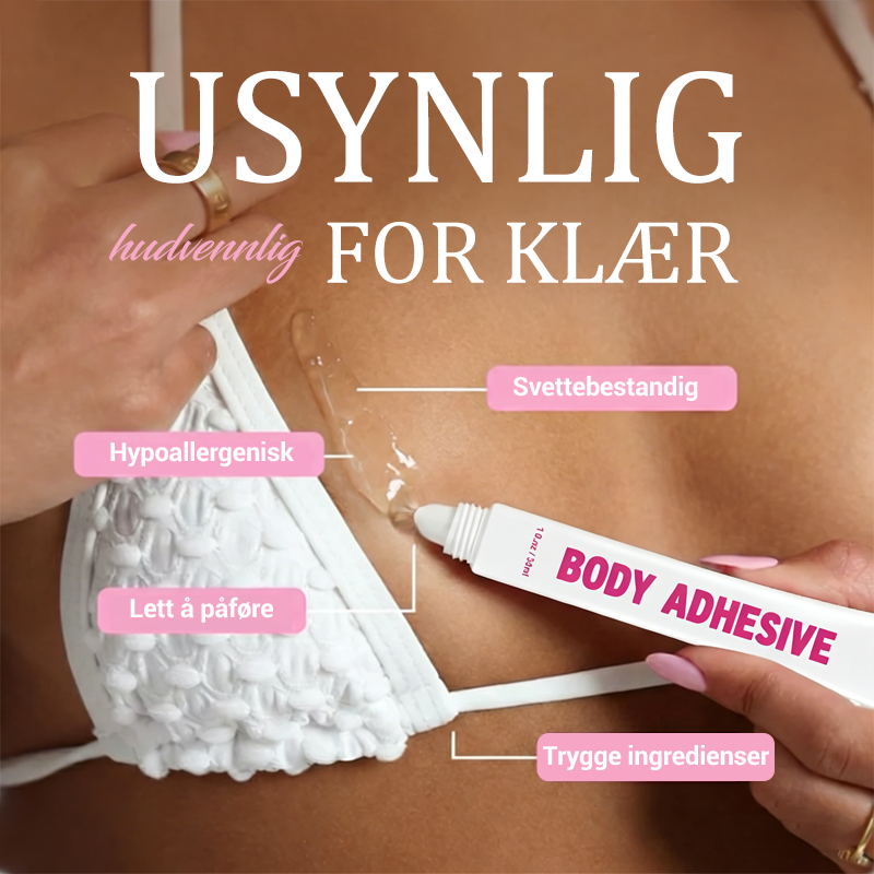 Invisible and skin-friendly body adhesive for clothing