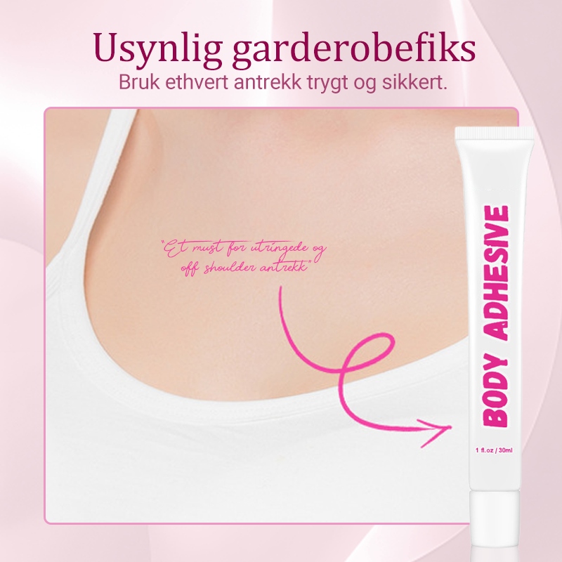 Invisible and skin-friendly body adhesive for clothing