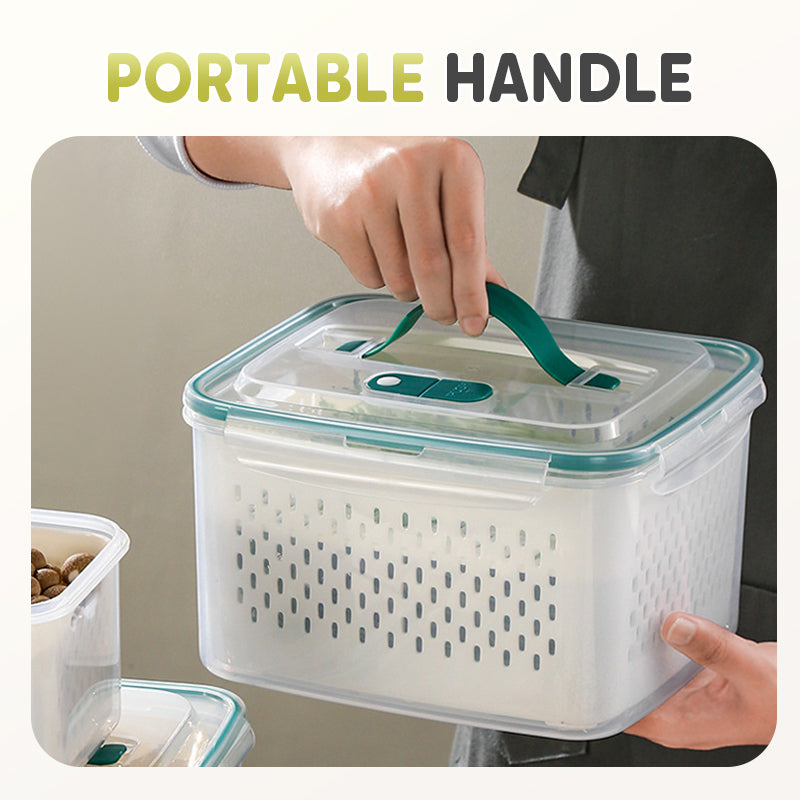 💐50% OFF ! 2 in 1 Meal Prep Container – Removable Drainer & Airtight Lid 🥑❄️【Limited Offer】