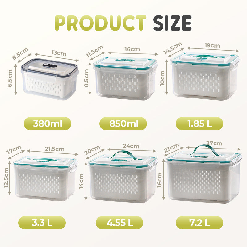 💐50% OFF ! 2 in 1 Meal Prep Container – Removable Drainer & Airtight Lid 🥑❄️【Limited Offer】