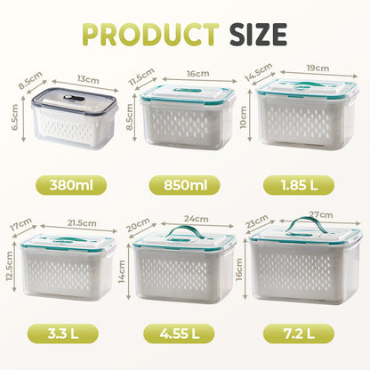💐50% OFF ! 2 in 1 Meal Prep Container – Removable Drainer & Airtight Lid 🥑❄️【Limited Offer】