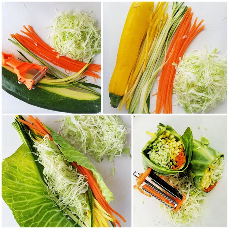 Two-Blade Peeler + Free Gift: Potato Spiralizer and Lemon Squeezer