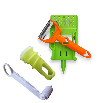 Two-Blade Peeler + Free Gift: Potato Spiralizer and Lemon Squeezer