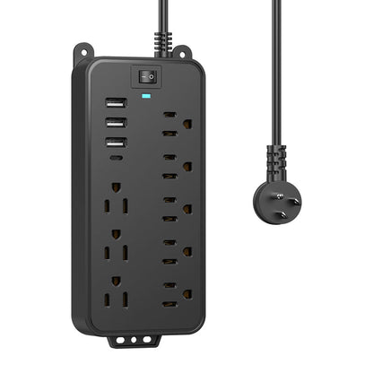 8-Outlet Power Strip with 3 USB Ports