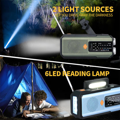 🔥Solar Hand-Crank Emergency Weather Radio