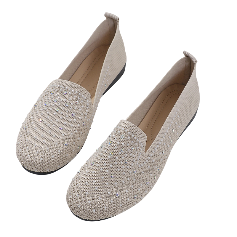 Women's Rhinestone Slip-On Loafers