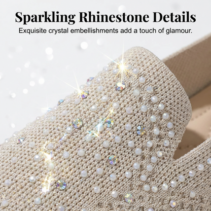 Women's Rhinestone Slip-On Loafers
