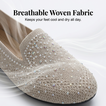 Women's Rhinestone Slip-On Loafers