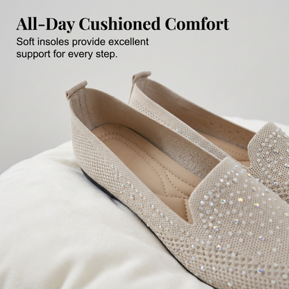 Women's Rhinestone Slip-On Loafers